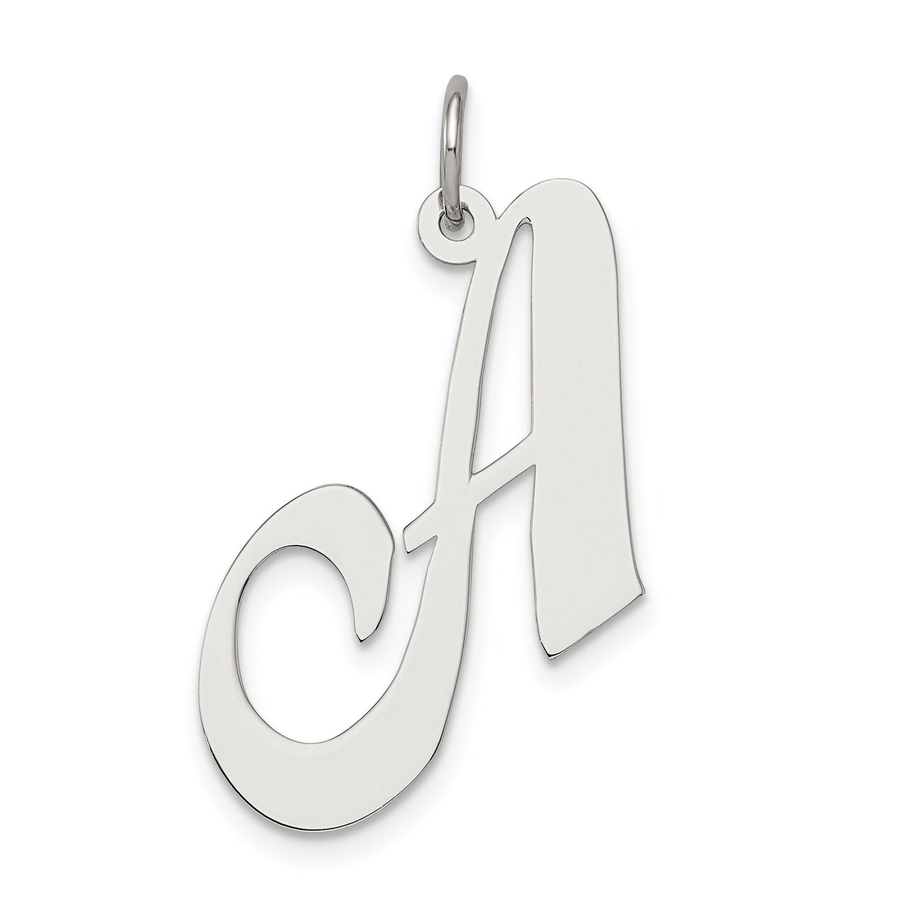 Sterling Silver Large Script Initial Letter A Charm Jewerly 21mm x 24mm